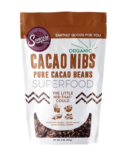Suncore Foods Nibs de Cacau Puro 227g - Energia Natural e Antioxidantes