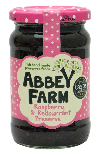 Abbey Farm Raspberry & Redcurrant Preserve -- 12 oz