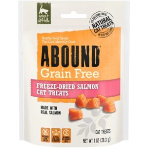 Petiscos Abound Salmão Liofilizado Sem Grãos 28g para Gatos - Nutrição e Sabor Premium