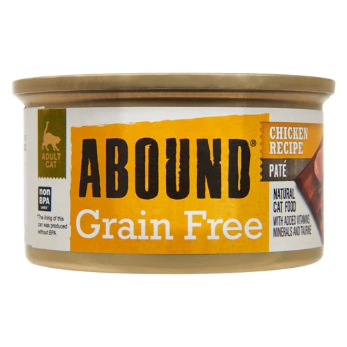 Ração Úmida Abound Grain Free Patê Natural para Gatos Sabor Frango 85g