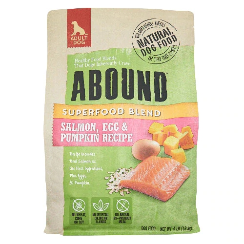 Ração Abound Superfood Blend Salmão, Ovo e Abóbora para Cães 1.81 kg