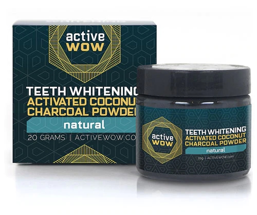 Pó Carvão Ativado Coconut Charcoal Active Wow Clareador Dental 20g