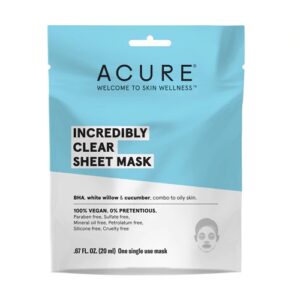 Comprar acure incredibly clear sheet mask -- 1 mask preço no brasil beauty & personal care exfoliation facial masks facial skin care suplementos em oferta suplemento importado loja 17 online promoção -