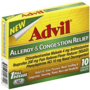 Comprar advil allergy & congestion relief -- 10 coated tablets preço no brasil allergies allergy & sinus homeopathic remedies suplementos em oferta vitamins & supplements suplemento importado loja 53 online promoção -