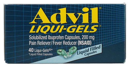 Advil Liqui-Gels 200mg - Alívio Rápido da Dor e Febre - 40 Cápsulas Gelatinosas