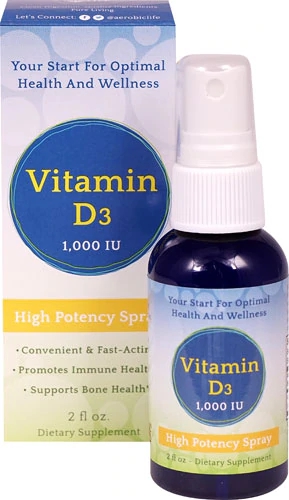 Aerobic Life Vitamina D3 Spray 1000 UI - 59ml - Suporte Imunológico e Ósseo