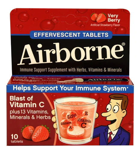 Airborne Effervescent Formula Saúde e Imunidade Sabor Very Berry - 10 Comprimidos Efervescentes