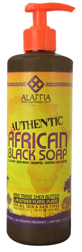Sabonete Africano Alaffia Lavanda e Ylang Ylang 473ml - Limpeza Profunda e Bem-Estar