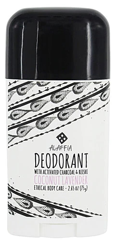Desodorante Natural Alaffia Carvão Ativado, Reishi, Coco e Lavanda 75g - Frescor Duradouro