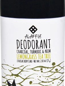 Desodorante Natural Alaffia Carvão Ativado, Cúrcuma, Neem, Capim-Limão e Melaleuca 75g