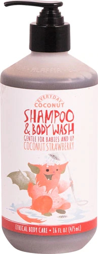 Alaffia Everyday Coconut Shampoo e Sabonete Líquido para Bebês e Crianças - 473ml