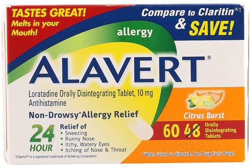 Alavert Alívio de Alergias Sabor Cítrico - 60 Comprimidos
