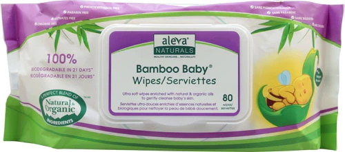 Lenços Umedecidos Aleva Naturals Bamboo Baby® com Bambu - 80 Unidades