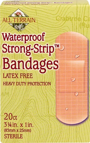 20 Curativos Impermeáveis All Terrain Strong Strip™ Sem Látex