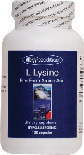 Allergy Research Group L-Lisina 500mg - 100 Cápsulas: Essencial para Imunidade e Bem-Estar
