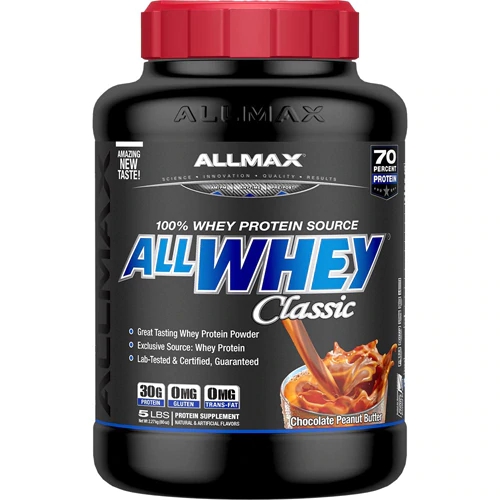 ALLMAX Nutrition ALLWHEY® CLASSIC Pure Whey Protein Blend Chocolate Peanut Butter -- 5 lbs