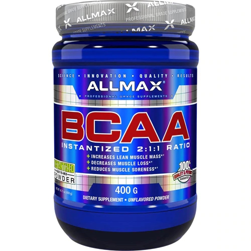 ALLMAX Nutrition BCAA Sem Sabor 400g - Essencial para Recuperação Muscular