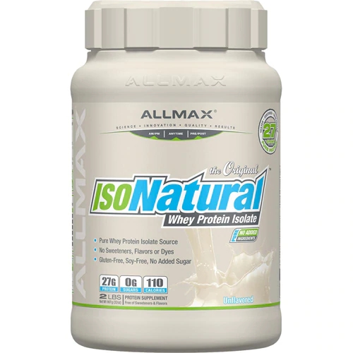 ALLMAX Nutrition IsoNatural Whey Protein Isolado Puro Sem Sabor 907g