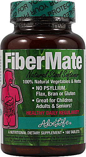 Aloe Life Fiber Mate - Suplemento de Fibra com Aloe Vera - 160 Tabletes