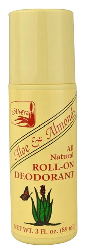 Desodorante Roll-On Alvera Natural Aloe e Amêndoas 85g - Hipoalergênico e Vegano