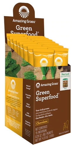 Amazing Grass Green SuperFood Pó Cacao Chocolate - 15 Sachês (210g)