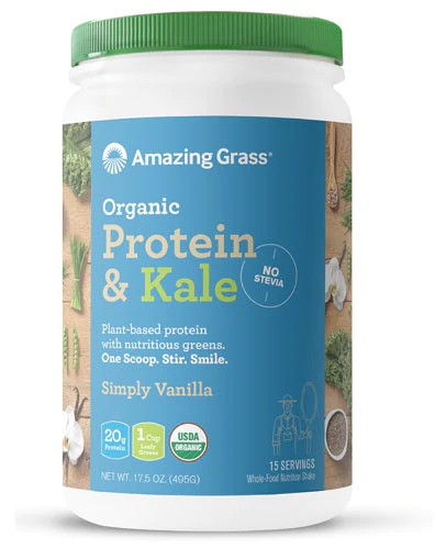 Amazing Grass Proteína Orgânica com Kale Sabor Baunilha - 15 Porções