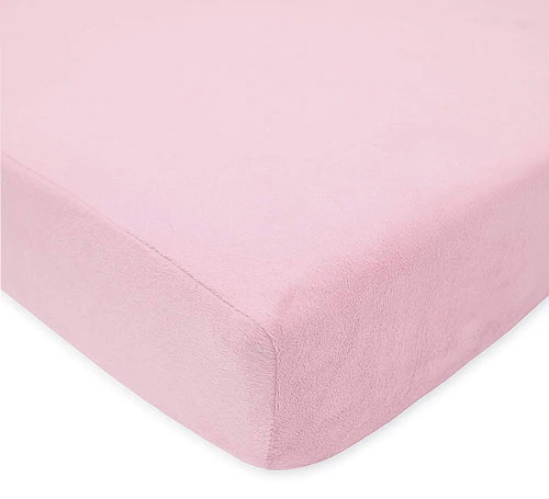Lençol de Berço American Baby Heavenly Soft Chenille Rosa - 1 Unidade (100x150 cm)