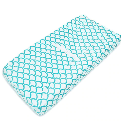 Capa para Trocador American Baby Heavenly Soft Chenille Marinho Ondas - 1 Unidade