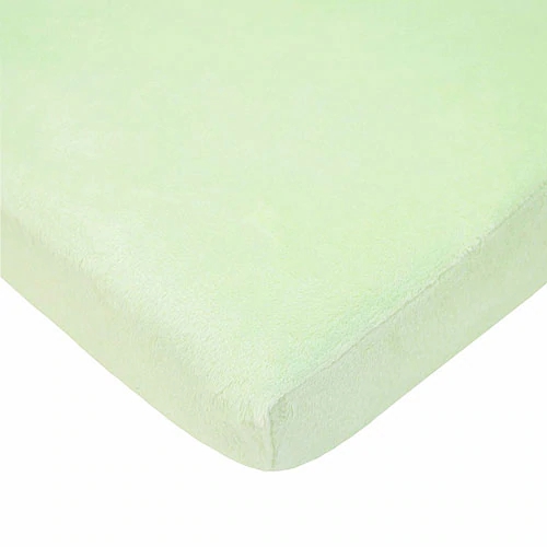 Lençol de Mini Berço American Baby Heavenly Soft Chenille Verde-Claro - 1 Peça (71cm x 38cm)