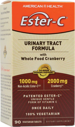 American Health Ester-C Urinary Tract Formula - 90 Comprimidos Vegetarianos - Suporte Urinário com Vitamina C
