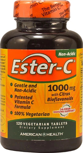 American Health Ester-C® com Bioflavonoides Cítricos - 1000mg - 120 Comprimidos Vegetarianos
