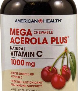 American Health Mega Acerola Plus Chewable Natural Berry -- 1000 mg - 60 Chewable Tablets