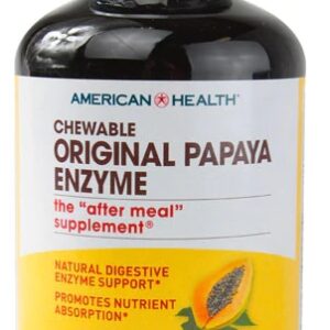 American Health Original Papaya Enzyme Mastigável 600 Comprimidos - Suporte Digestivo Natural