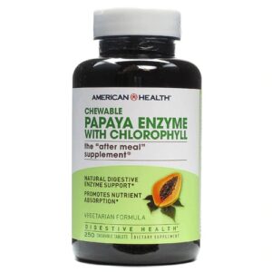 Comprar american health papaya enzyme with chlorophyll chewable -- 250 chewable tablets preço no brasil digestive support gastrointestinal & digestion suplementos em oferta vitamins & supplements suplemento importado loja 5 online promoção -