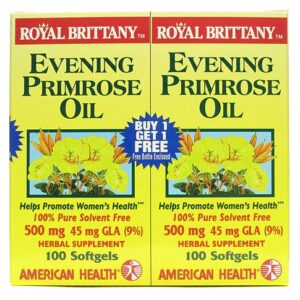 Comprar american health royal brittany™ evening primrose oil twin pack -- 500 mg - 100 + 100 softgels preço no brasil evening primrose herbs & botanicals suplementos em oferta women's health suplemento importado loja 59 online promoção -