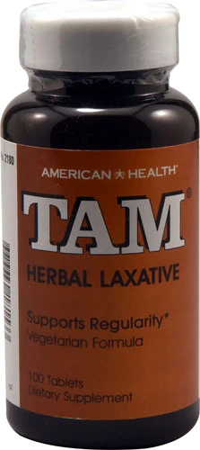 American Health Tam® Laxante Herbal Cascara Sagrada e Sena - 100 Comprimidos