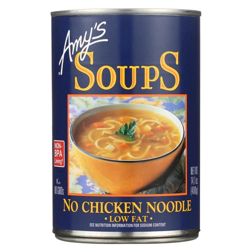 Amy's Sopa Orgânica Low Fat Sem Frango e Macarrão - 417ml