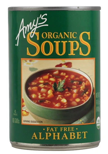 Sopa Orgânica Amy's Alphabet - 416ml (14.1 fl oz)
