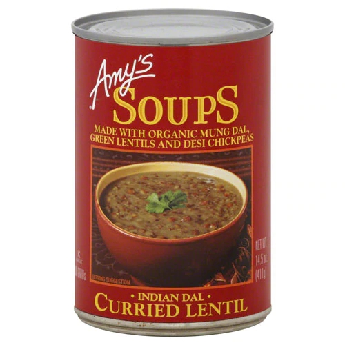Amy's Organic Soup Sopa de Lentilha Curried Orgânica 411g