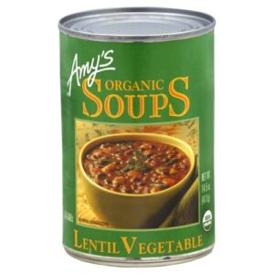 Amy's Organic Soup Sopa de Lentilha com Vegetais 428ml - Saudável e Nutritiva