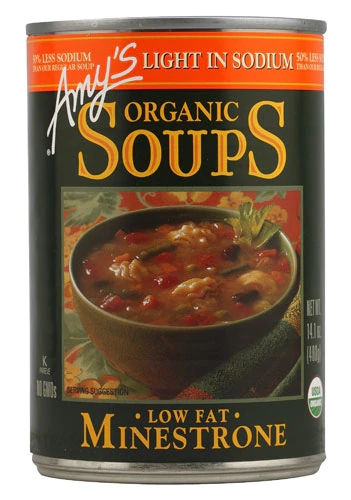 Sopa Orgânica Amy's Minestrone Light in Sodium 399g - Sabor e Saúde em Cada Colherada