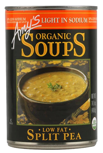 Amy's Organic Soup Sopa de Ervilha Light em Sódio 417ml