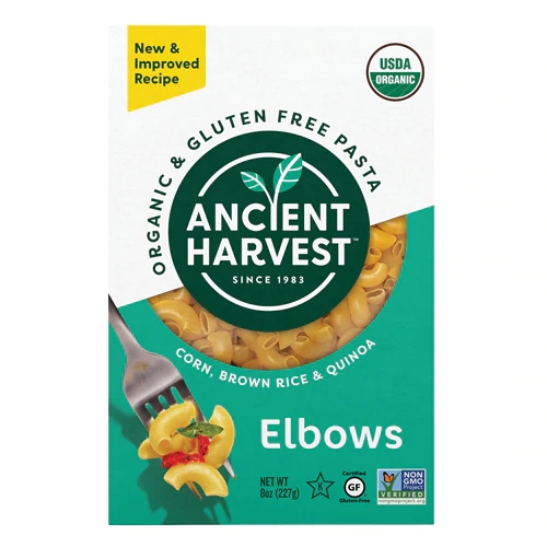 Macarrão Orgânico Ancient Harvest Supergrain Elbows Milho e Quinoa - 227g - Alimentação Saudável
