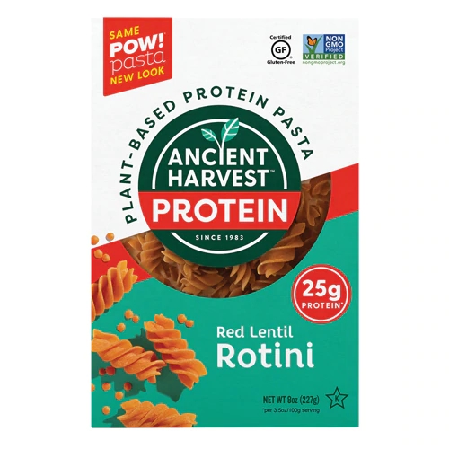 Massa de Lentilha Vermelha POW Ancient Harvest 227g - Grão Integral Rico em Proteínas