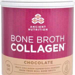 Ancient Nutrition Bone Broth Collagen™ Chocolate - 30 Porções - Suplemento de Colágeno Puro