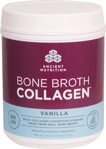 Ancient Nutrition Colágeno Caldo de Osso Sabor Baunilha - 510g
