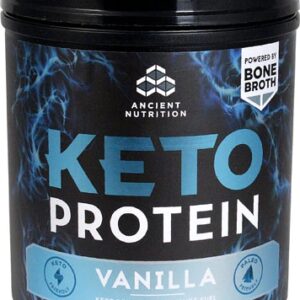 Ancient Nutrition KetoPROTEIN™ Baunilha - 17 Porções - Proteína Keto de Frango