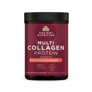 Ancient Nutrition Multi Collagen Protein Strawberry Lemonade -- 18.9 oz