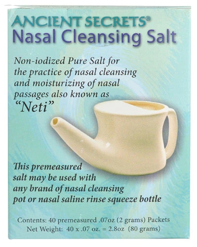 Ancient Secrets Sais para Limpeza Nasal - Pacotes com 40 Unidades (180g)