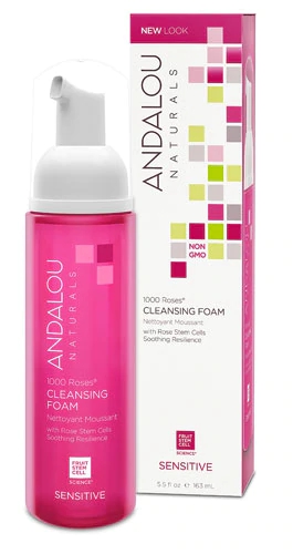 Espuma de Limpeza Andalou Naturals 1000 Roses™ Peles Sensíveis 153ml